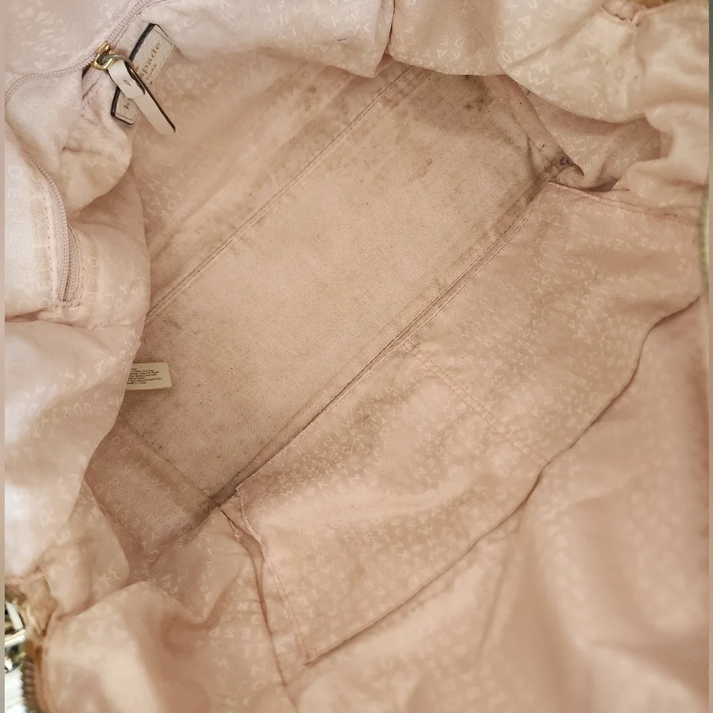 KATE SPADE Ashby place abbot satchel bag, cream/pale pink, crossbody/handbag